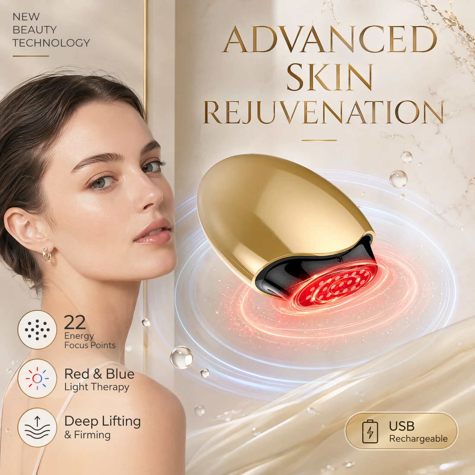 Led Medical Headlight - Collageen Schoonheidsapparaat Gezichtsmassageapparaat LED-lichttherapie Huidverstevigende liftmachine