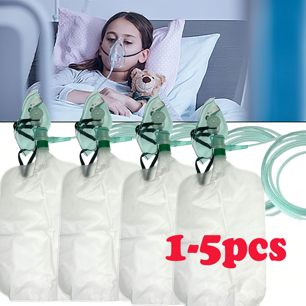 Oxygen Mask Non-Rebreather - 1-5PCS Volwassen Niet-rebreather zuurstofmasker (zuurstofmasker met